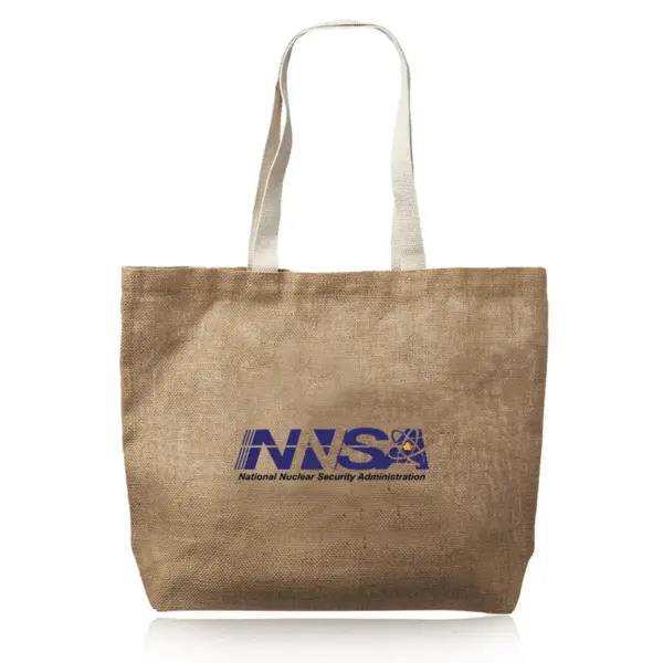 nnsa natural jute fiber carry on tote bags (17""x13"")
