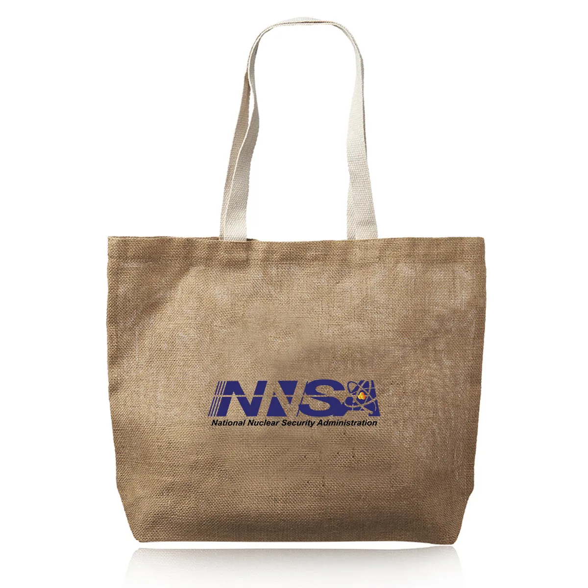 nnsa natural jute fiber carry on tote bags (17""x13"")
