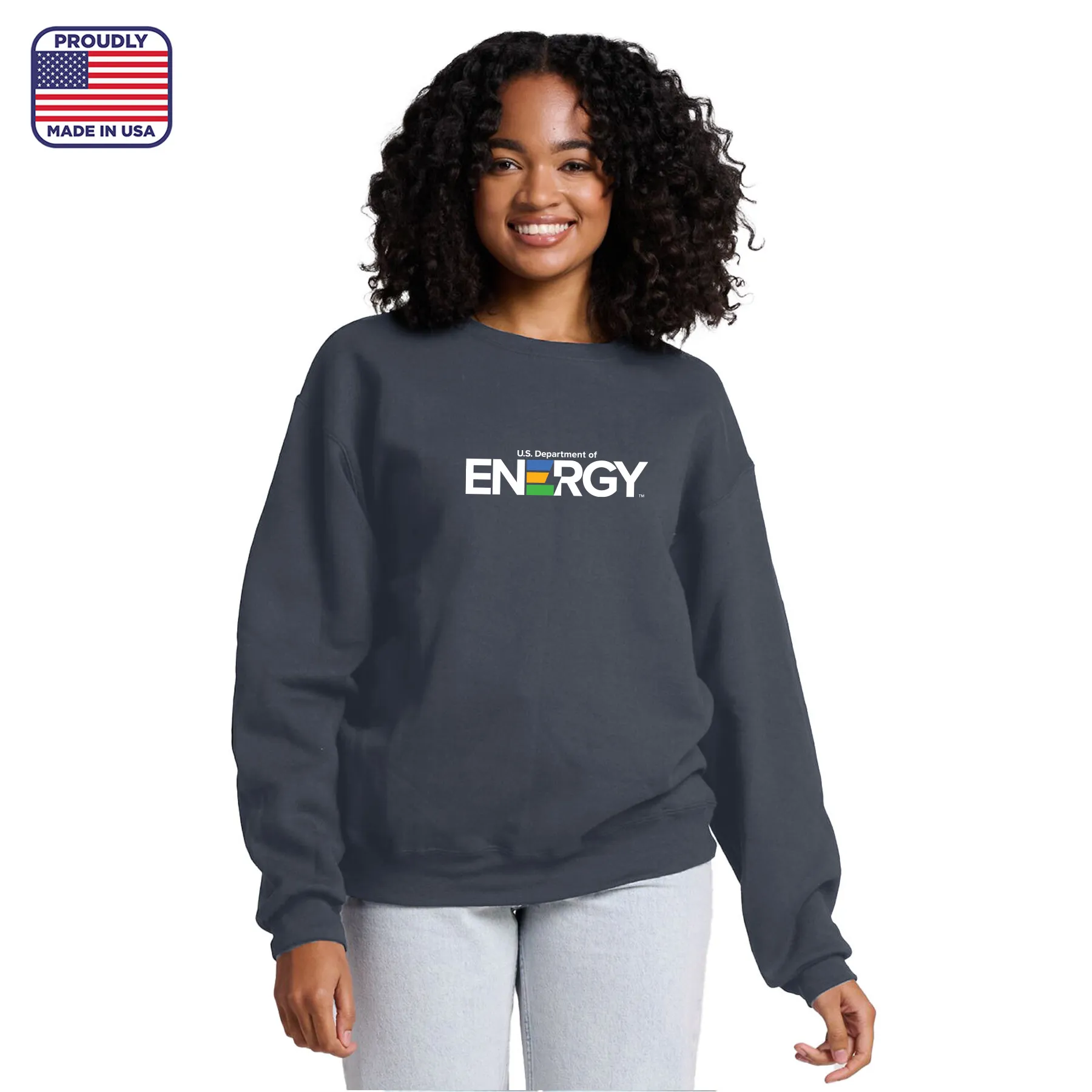 u.s. department of energy logo sweatshirt (heather charcoal)
