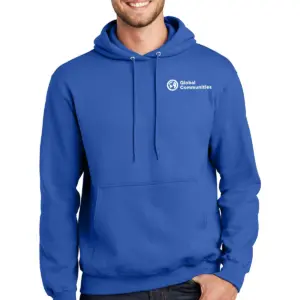 Global Communities Port & Company Men's Essential Fleece Pullover Hooded Sweatshirt