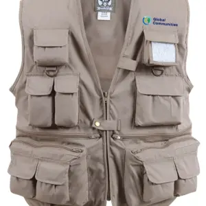 global communities uncle milty's khaki travel vest min 12 pcs