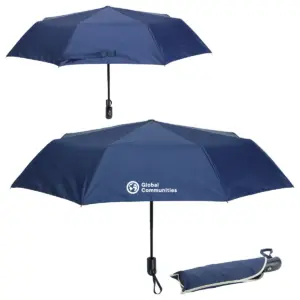 Global Communities Horizon 44"" Arc Auto Open + Close Portable Umbrella