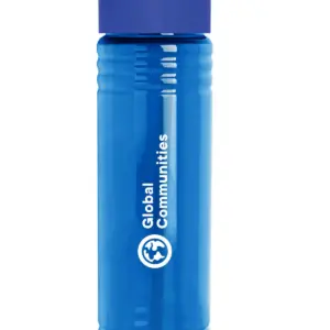 Global Communities 24 Oz. Slim Fit Water Bottles With Flip Straw Lid