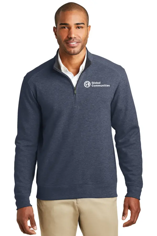 Global Communities Port Authority® Men's Interlock 1/4-Zip Sweater