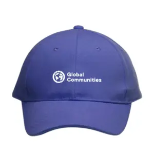 Global Communities Embroidered 6 Panel Buckle Baseball Caps (Min 12 pcs)
