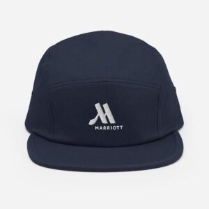 marriott five panel cap | yupoong white color logo