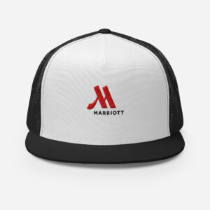 marriott 5 panel trucker cap full color logo
