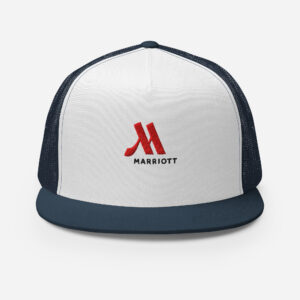 marriott 5 panel trucker cap full color logo