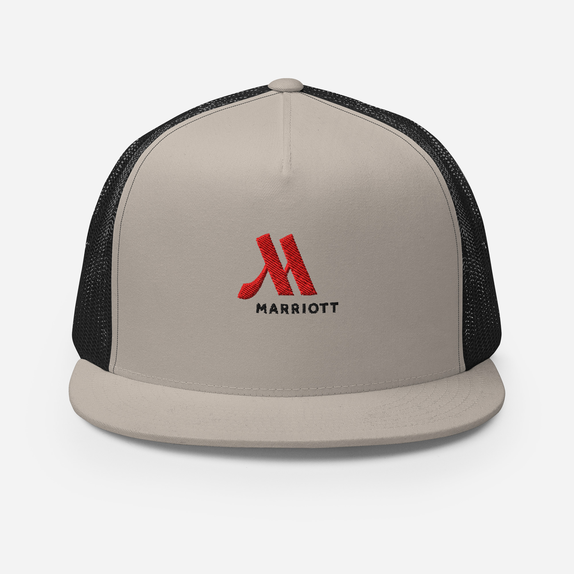 marriott 5 panel trucker cap full color logo