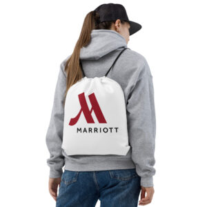 marriott all over print drawstring bag full color logo