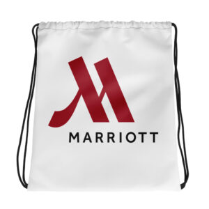 marriott all over print drawstring bag full color logo