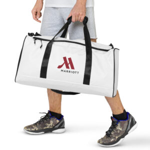 marriott all over print duffle bag full color logo