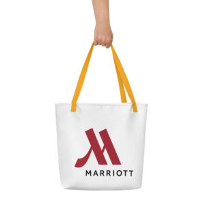 marriott all over print large tote bag full color logo