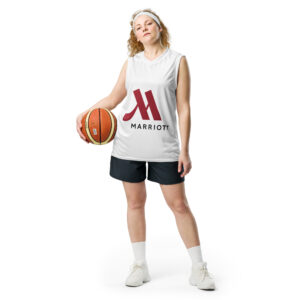 marriott recycled unisex basketball jersey full color logo