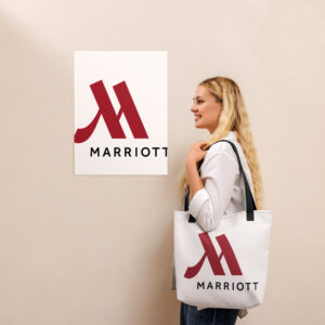 marriott all over print tote bag full color logo