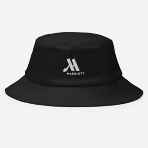 marriott old school bucket hat | flexfit white color logo