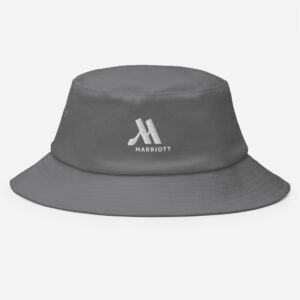 marriott old school bucket hat | flexfit white color logo