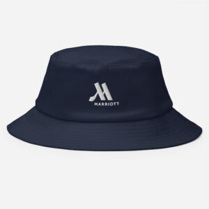 marriott old school bucket hat | flexfit white color logo