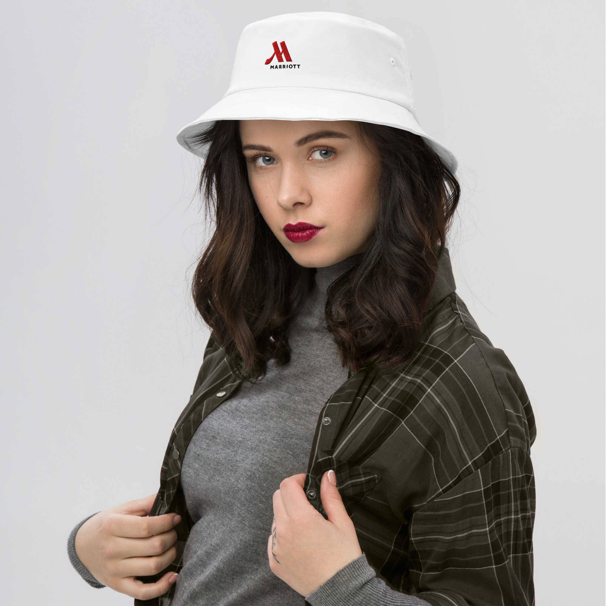 marriott old school bucket hat | flexfit full color logo