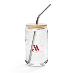 marriott can shaped glass (16 oz) full color logo