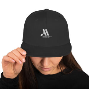 marriott classic snapback hat | yupoong white color logo