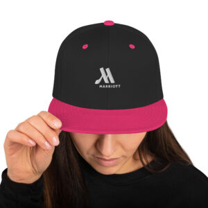 marriott classic snapback hat | yupoong white color logo