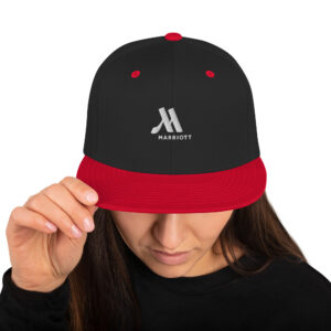 marriott classic snapback hat | yupoong white color logo