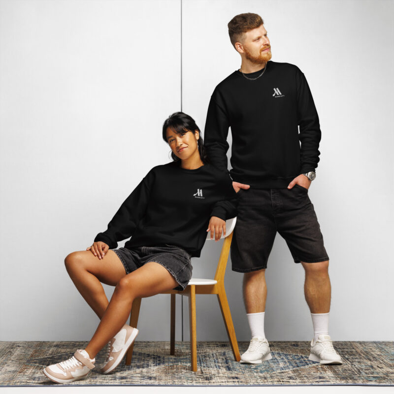 marriott unisex crew neck sweatshirt white color logo