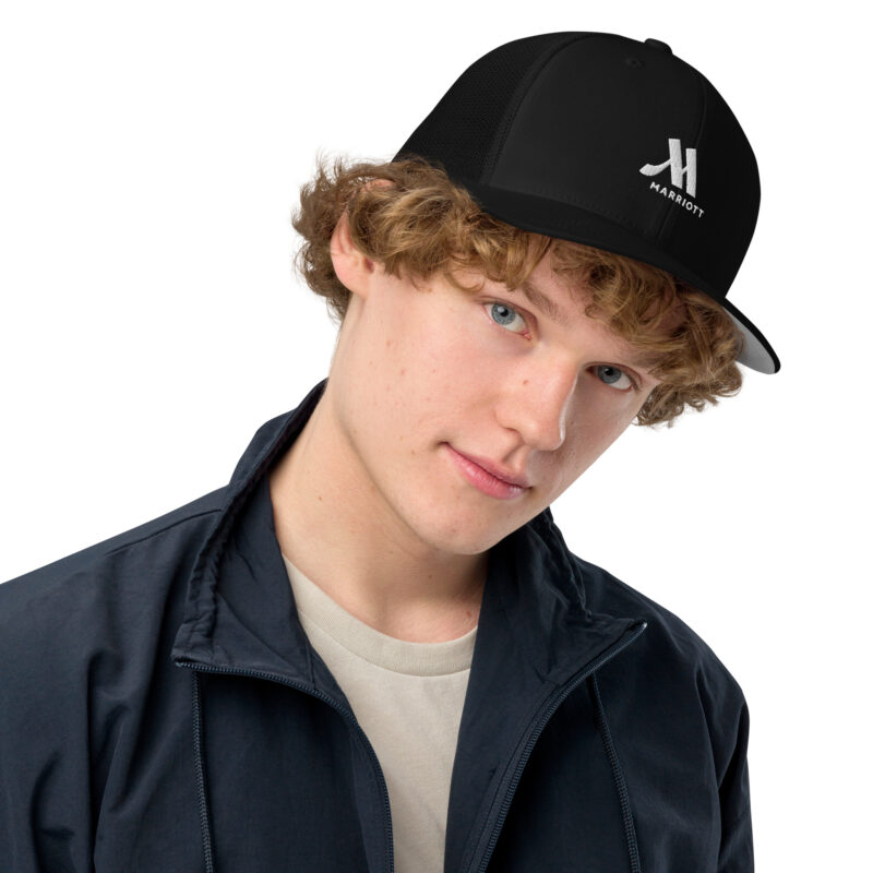 marriott closed back trucker cap | flexfit white color logo