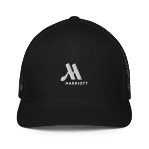 marriott closed back trucker cap | flexfit white color logo
