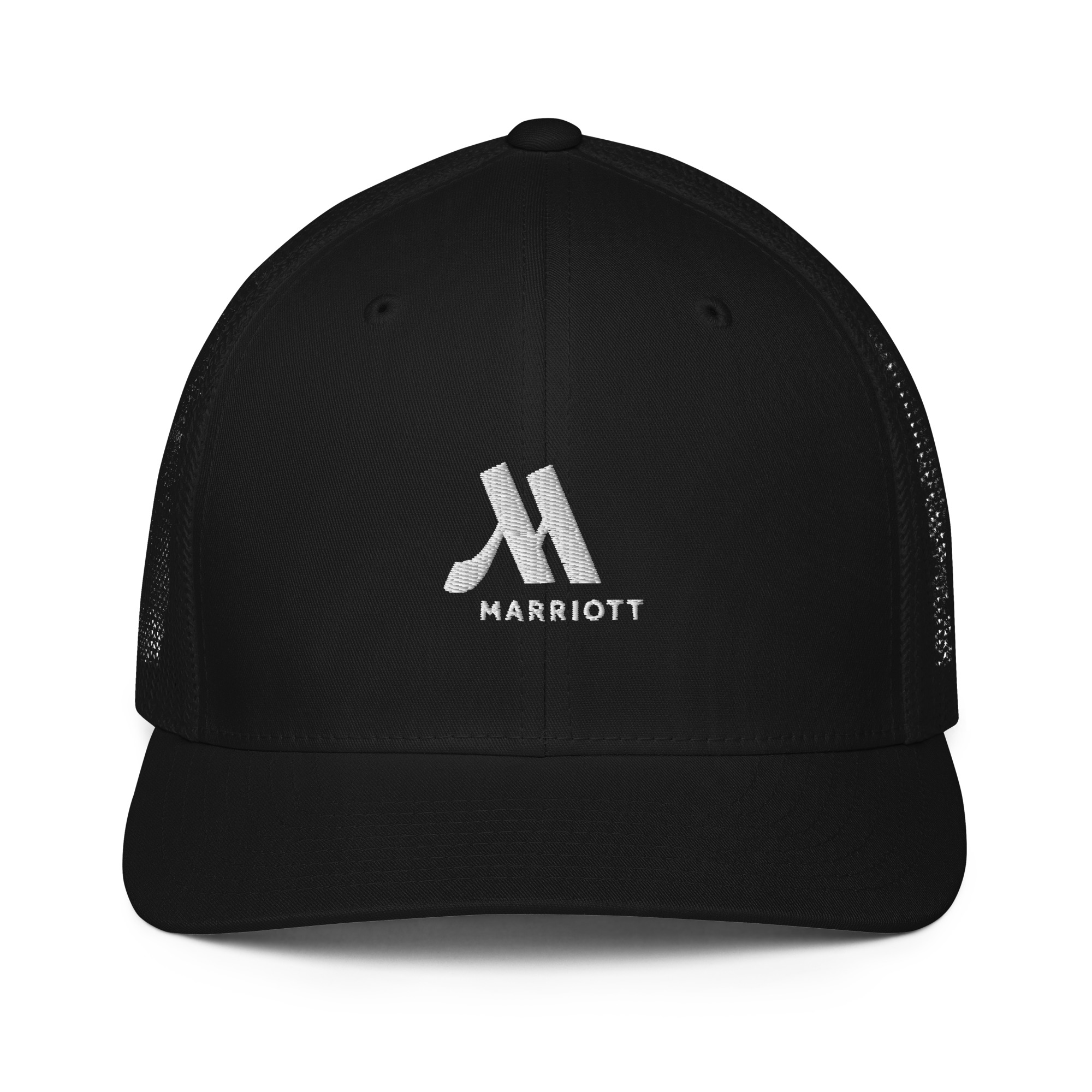 marriott closed back trucker cap | flexfit white color logo