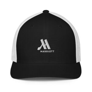 marriott closed back trucker cap | flexfit white color logo