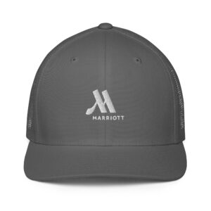 marriott closed back trucker cap | flexfit white color logo