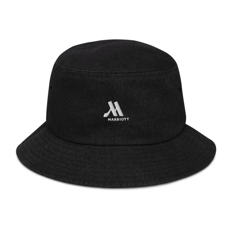 marriott denim bucket hat white color logo