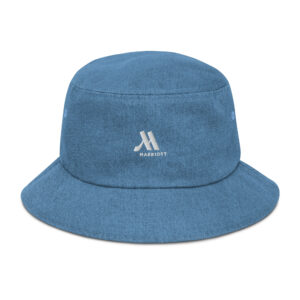 marriott denim bucket hat white color logo