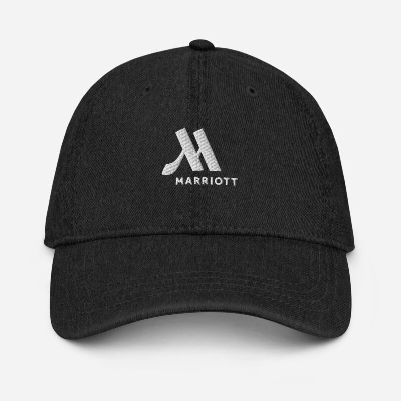 marriott denim hat | otto cap white color logo