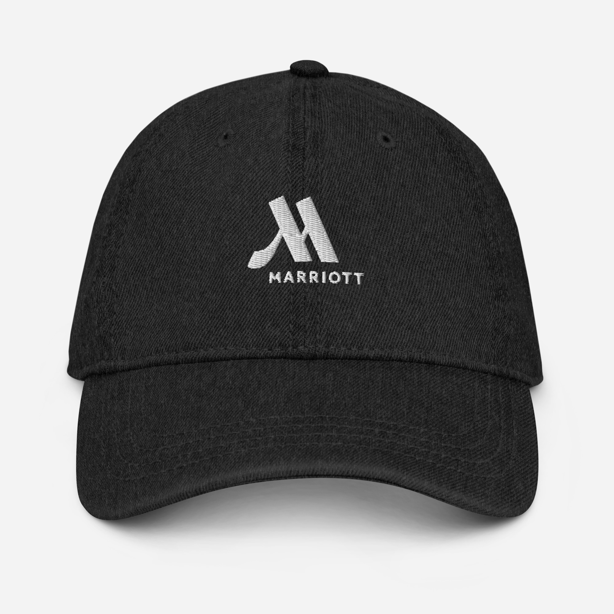 marriott denim hat | otto cap white color logo