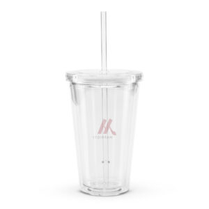 marriott double wall clear plastic tumbler (16 oz) full color logo