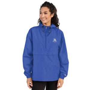 marriott embroidered champion packable jacket white color logo