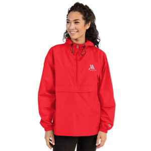marriott embroidered champion packable jacket white color logo