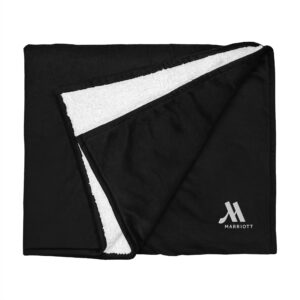 marriott premium sherpa blanket | port authority white color logo
