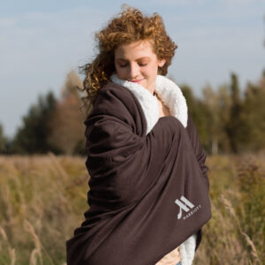 marriott premium sherpa blanket | port authority white color logo