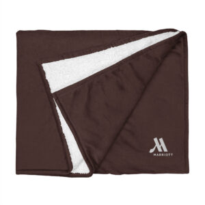 marriott premium sherpa blanket | port authority white color logo