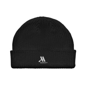 marriott fisherman beanie white color logo