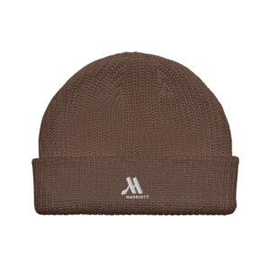 marriott fisherman beanie white color logo