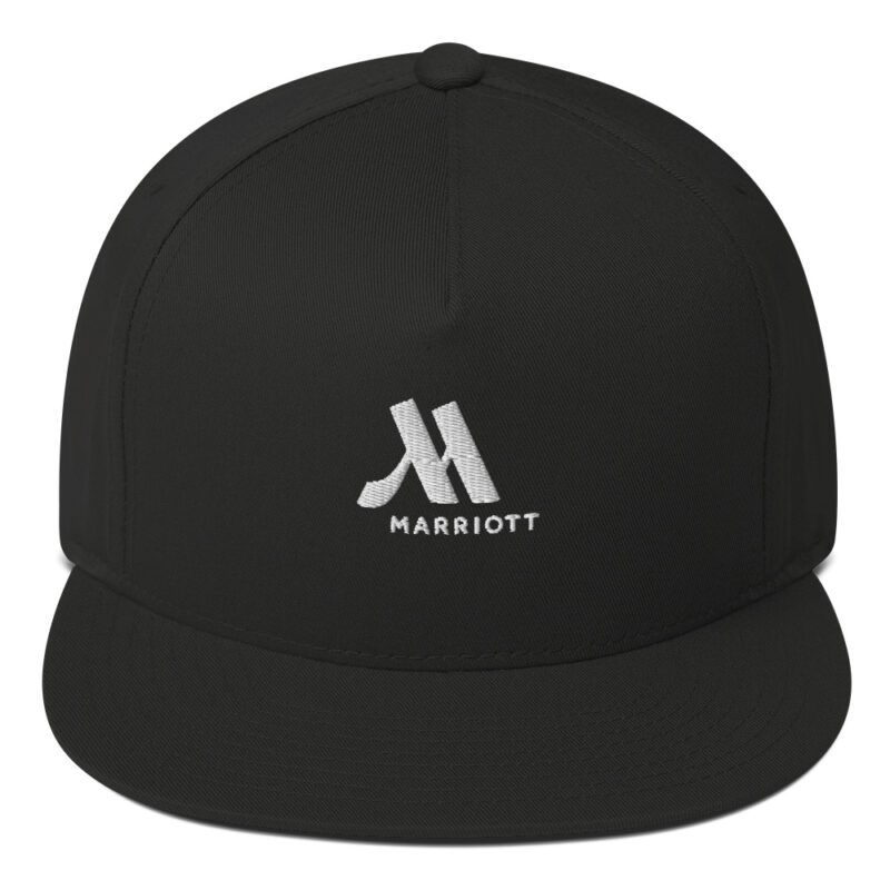 marriott flat bill cap | yupoong white color logo