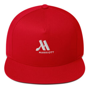 marriott flat bill cap | yupoong white color logo