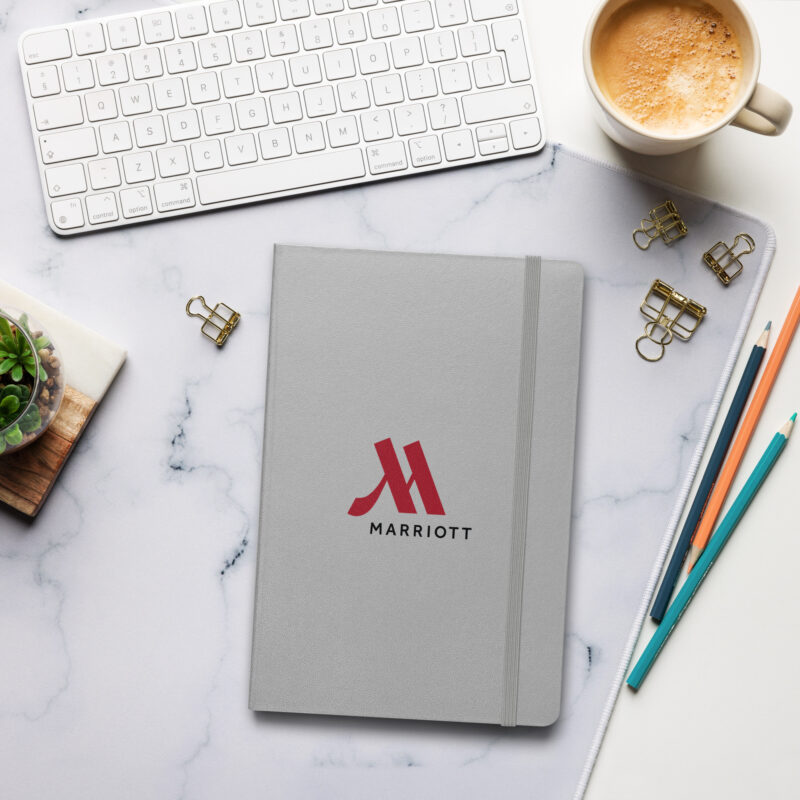 marriott hardcover bound notebook full color logo