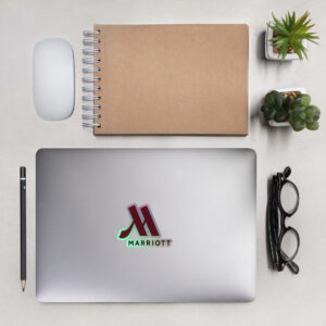 marriott kiss cut holographic stickers full color logo