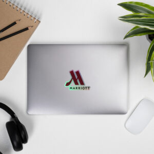marriott kiss cut holographic stickers full color logo